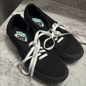 Vans Black Canvas Comfy Cush Low-Top Sneakers men’s 9 Women’s 10.5